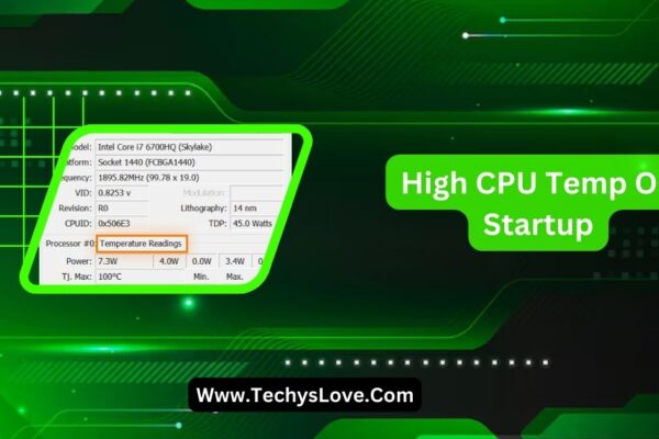 High CPU Temp On Startup