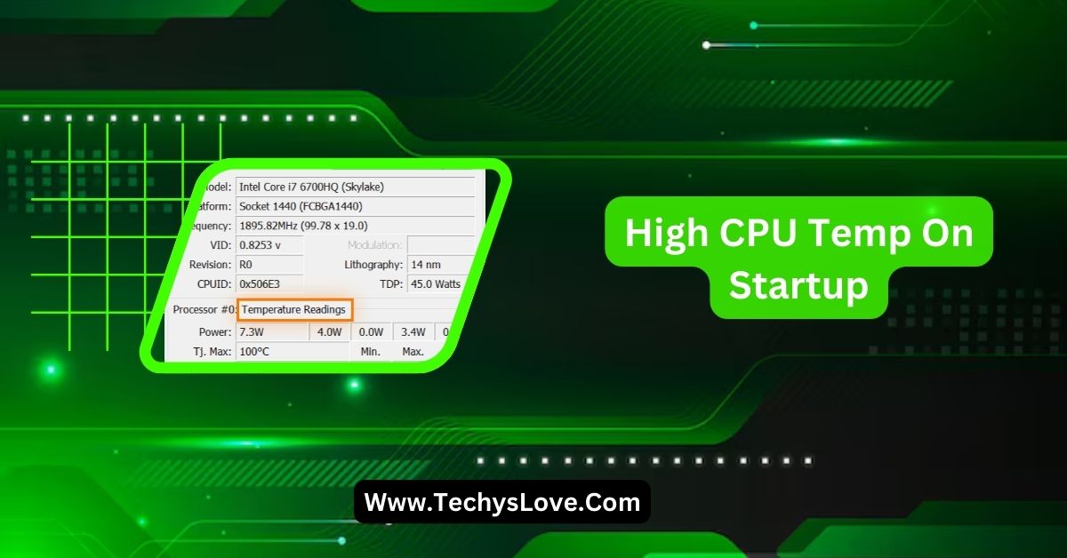 High CPU Temp On Startup